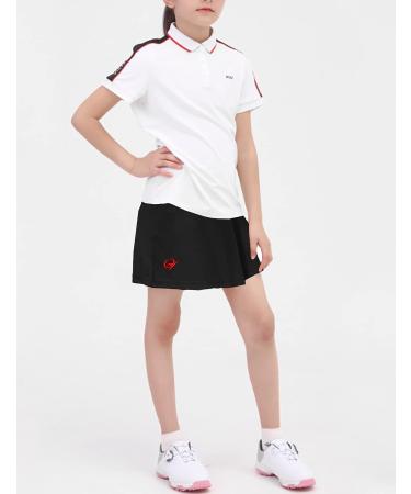 Kiench Girls' Red Athletic Skort | Tennis Golf Gymnastics Running Shorts | Size 12-14 - Buy Online on GoSupps.com