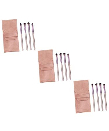 minkissy 3 Sets Eye Shadow Brush Set Professional Makeup Brushes Makeup Brushes Professional Different Brush Shapes Portable Makeup Brushes Eyeshadow Applicators Eye Crease Brush Girls Suit