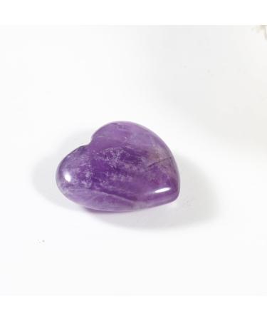 Soulnioi Mini Amethyst Heart Stone - 20mm Tumbled Worry Stone for Reiki Meditation and Stress Relief - Buy Online on GoSupps.com