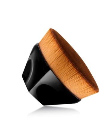 GreenLife Foundation Brush Premium Kabuki Makeup Brush Flat Top Soft Silky Synthetic Fiber Brush Face Blush Professional for Liquid Cream Powder Makeup Best Brush For Long Lasting Foundation Black Black 1 Pcs