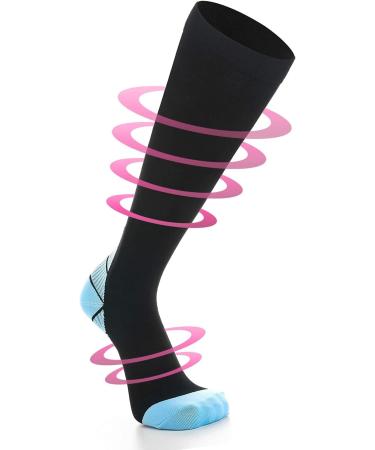 Weekend Peninsula Compression Socks for Men & Women - Knee High Blue Ideal for Sports Travel Pregnancy & Medical Use | S-M Size - Buy Online on GoSupps.com