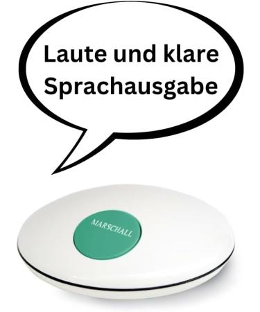German Speaking Clock 1001w | UFO Design | Voice Output | Easy to Use | Compact & White - Shop Now! - Buy Online on GoSupps.com