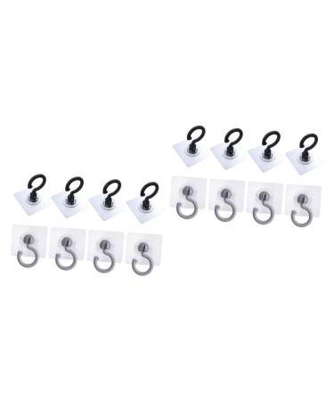 Alipis 16 Pcs Multifunctional Sticky Hook Wall Mount Hooks Garage Wall Hanger Wall Hooks to Rotate Ceiling