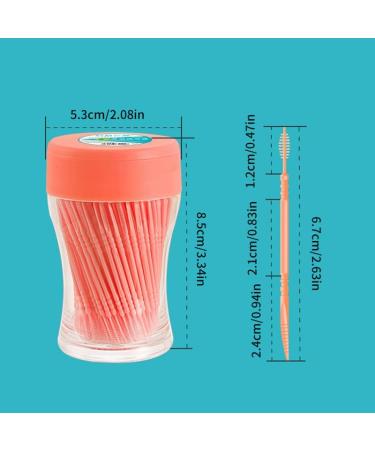 AOYEAH 200pcs Double Headed Toothpicks - Household Plastic Toothpicks for Easy Grabbing & Cleaning - Green Bypass Bottle | International Shipping Available - Buy Online on GoSupps.com