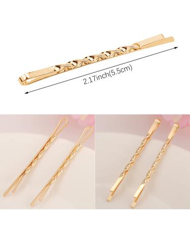 100 Pcs Gold Bobby Pins - Metal Twist Hair Clips for Women's Thick Long Updo Hair Style - Buy Online on GoSupps.com