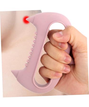 Magiclulu 2-in-1 Acupuncture Hand Massager & Scalp Tool - Silicone Head Massage & Peeling Brush in Pink - Buy Online on GoSupps.com