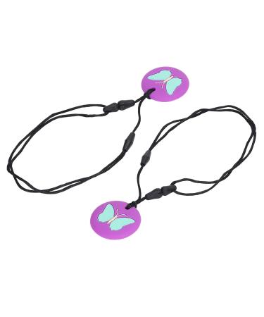 Buy Portable Sensory Chew Chain for Toddlers - Easy to Clean 2-Piece Purple Chew Toy - International Shipping Available - Buy Online on GoSupps.com
