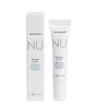 Nu Colour Peptide Pout Lip Enhancer | Hydrating & Plumping Formula with Advanced Peptides & Botanical Extracts | Smooth Moisturized Volumized Lips | Lightweight Non-Sticky | 0.27 fl oz