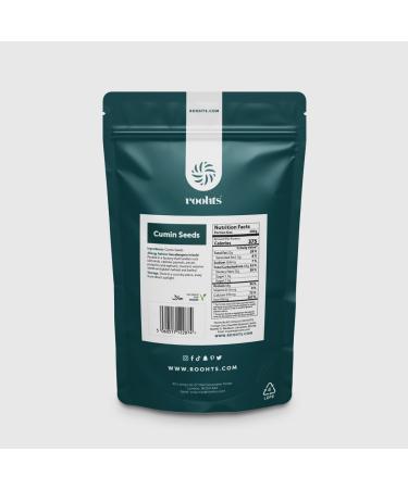Roohts Cumin Seeds | 150g | Jeera | Whole | Organic | 100% Natural | Vegan | Premium Quality | Flavour | Spice | Aroma | Seeds | Cooking | Whole Spices | Kitchen Spices - Buy Online on GoSupps.com
