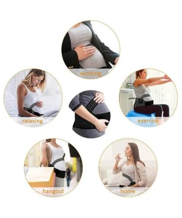 ZiaWorld Care Maternity Pregnancy Support Belt - Black XXL | Waist Brace for Back & Abdomen | Belly Band for Post-Partum Women | Comfortable & Breathable - Buy Online on GoSupps.com