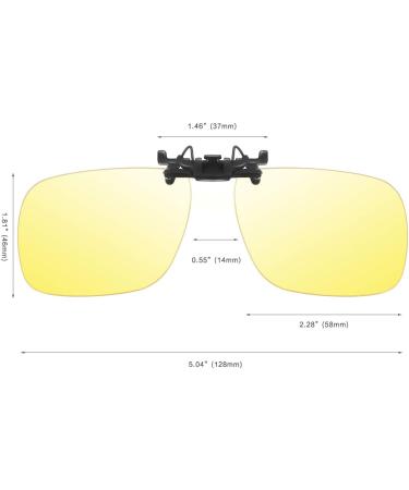GAMEKING Square Blue Light Blocking Clip-on Computer Glasses Video Gaming Glasses Rimless | Easy Fit on Rx Frames | Digital Eyestrain Fatigue Dry Eyes Relief Eye Protection Sleep Better Amber - Buy Online on GoSupps.com