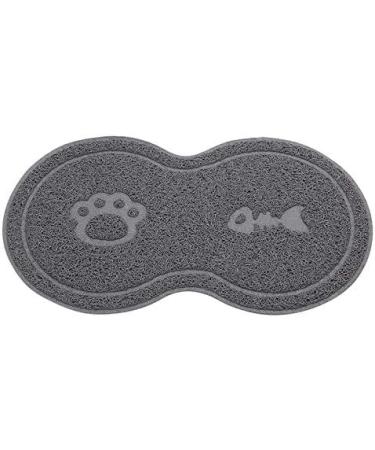 OPUL 8 Style PVC Pet Dog Cat Puppy Kitten Dish Bowl Food Water Placemat Mat Paw Shape UK (Grey) - Buy Online on GoSupps.com
