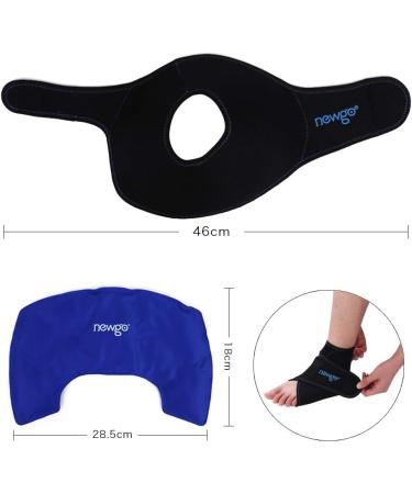 NEWGO Ankle Ice Pack Wrap for Pain Relief - Hot Cold Therapy for Sprained Ankles, Tendonitis, Plantar Fasciitis - Buy Online on GoSupps.com
