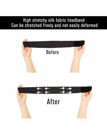 2Pcs Black Silk Headband for Wig Making - Adjustable Headband for Headband Wigs & Wig Caps - 2.1x21 Inch (Pack of 2) - Buy Online on GoSupps.com