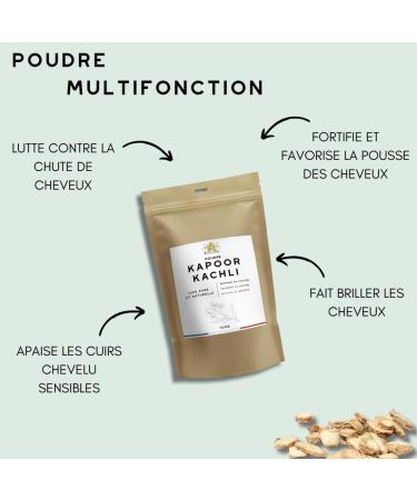 ESSENTIOIL Kapoor Kachli Hair Powder - 100% Natural - Hair Growth Adds Volume Cleanses and Detangles Hair - All Hair Types - 100g - French Brand - Buy Online on GoSupps.com