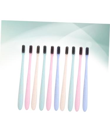 Buy Minkissy 10-Pack Soft Manual Toothbrushes - Eco-Friendly Compostable Travel & Family Cleaning Set - Buy Online on GoSupps.com