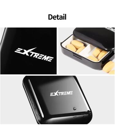 Buy EXTREME Portable Pill Box - 2 Compartment Travel Organizer for Vitamins & Medications - Slide Type Ideal for Pocket & Purse - Buy Online on GoSupps.com