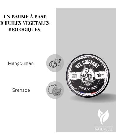 Man's Beard - Strong Hold Wet Effect Styling Gel - Capacity: 90 ml - 100% French manufacturing - Ingredients of natural origin - Buy Online on GoSupps.com