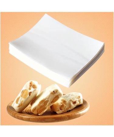 Edible Sticky Rice Paper 500 Sheets Nougat Paper Glutinous Paper DIY Candy Chocolate Rice Wrapping Wafer Paper Sheets for Candy for Chocolate Making Decorating - Buy Online on GoSupps.com