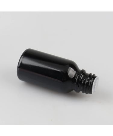 Tianzd 6-Pack 15ml Gloss Black Glass Bottles - Sealed Stopper & Gold Cap for Fragrance Oil & Aromatherapy - Ideal for Travel & Massage - Buy Online on GoSupps.com