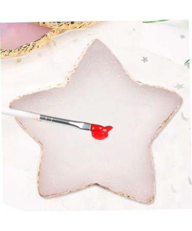 nail art palette Resin Nail Art Palette Star Shaped Painting Color Mixing Plate Cosmetic Mixing Tools White - Buy Online on GoSupps.com
