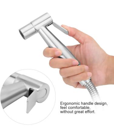 Stainless Steel Bidet Sprayer Set - 3 Piece Handheld Bidet Spray Shower & Hose Holder - Durable & Adjustable - Buy Online on GoSupps.com