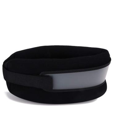 Cervical vertebrae traction device cervical vertebral fastening belt adjustable breathable portable neck support to relieve neck pain (black)