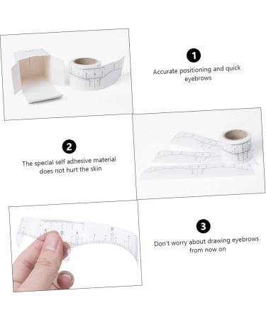  Angoily Angoily 3 Rolls Eyebrow Ruler for Tattoo Measurement Eyebrow Shaper Eyebrow Mapping Stickers Disposable Eyebrow Ruler Guide - Buy Online on GoSupps.com