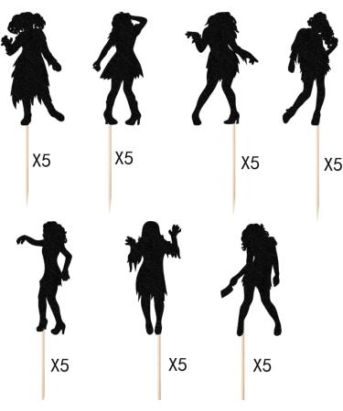 Sodasos 35pcs Zombie Cake Topper Zombie Cupcake Topper Cupcake Picks Zombie Zone Fantasy Theme Halloween Party Decor Cake Decor Supplies - Buy Online on GoSupps.com
