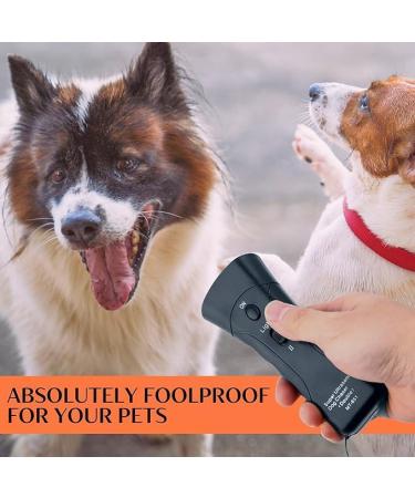 Ultrasonic Anti Barking Control Device Bark Control Training Pet Trainer Handheld Dog Multi-Functions Silent Commands with LED Flashlight and Strap for Pet Indoors and Outdoors - Buy Online on GoSupps.com