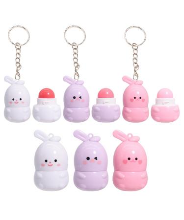 3 Pcs/Set Bunny Balm pH Lip Balm Color Changing Lipstick and Tinted Lip Balm Stain Vegan & Cruelty Free Hydrate & Plump Sheer Pink Lipstick (3PC Bunny)
