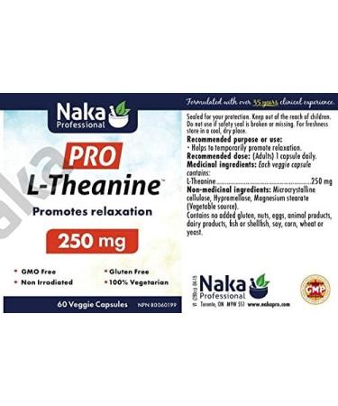 Naka Pro L-Theanine 250 mg - 60 veggie caps - Buy Online on GoSupps.com