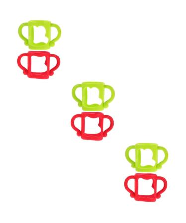 Abaodam 6 Pcs Silicone Bottle Handle Bottle Handles Milk Bottle Accessories Bottle Handles Bottle Handle Milk Bottle Handles Silicone 13.00X7.00X6.50CMx3pcs Assorted Colorx3pcs