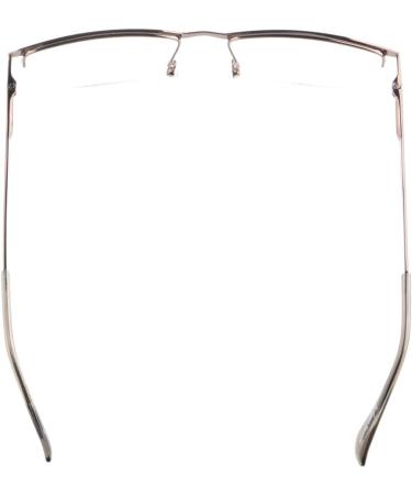 Eyekepper Half Rim Metal Reading Glasses +1.25 - Stylish Brown Spring Hinge Frames for Comfortable Reading - Buy Online on GoSupps.com