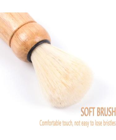 KINDOYO Neck Duster Brush - Professional Barber Hairdressers Brush Soft Hair Sweep Cleaning Brush with Wooden Handle for Barber Shop Household Style 2 - Buy Online on GoSupps.com