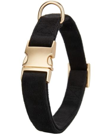 YUDOTE Ultra-Soft Natural Cotton Dog Collar for Medium Dogs with Sensitive Skin - Black M (1 Pack) - Ideal for Sensitive Pups - Buy Online on GoSupps.com