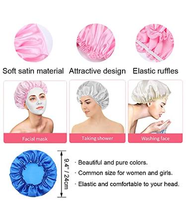 TOPTIE Women Satin Night Sleep Cap - Black | Elastic Hair Cover - Buy Online on GoSupps.com