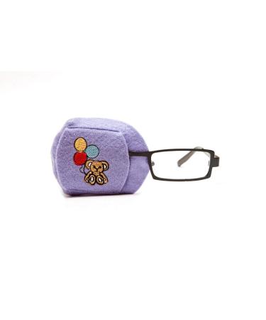 Amblyo-Patch Ltd Eye patch for kids to treat Amblyopia / Lazy eye - Teddy bear with balloons  Orthoptic cloth eye patch which slides over glasses To Cover Right Eye Teddy Bear with Balloons