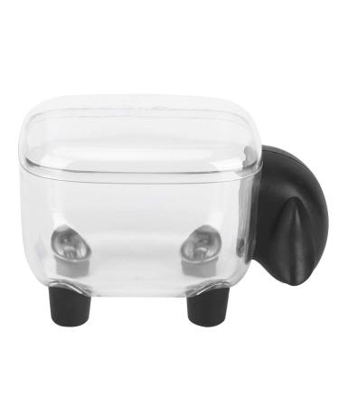 BOW THE High-quality moisture-proof cotton pad holder for white sheep/black sheep light make-up storage holder for make-up pads cotton swabs (black lamb)