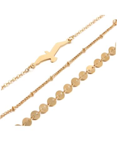 COLLBATH 3pcs Bracelets Bracelet Gold Chain Bracelet Women Lady Bracelet Wristband Friendship - Buy Online on GoSupps.com