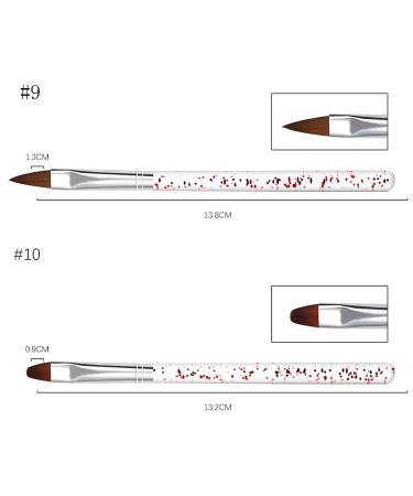 Voarge 10-Part Nail Brush Set - Art Painting & Drawing Brushes for UV Gel & Acrylic Nails - Pink Nail Art Accessories - Buy Online on GoSupps.com