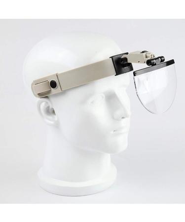 Headband Magnifier with Led Light Head-Mounted Handsfree Reading Magnifying Glasses Jeweler Watch Loupe Magnifying Glass - Buy Online on GoSupps.com