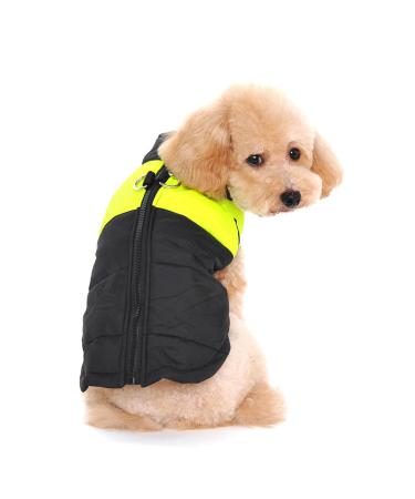 Ectkuee Winter Warm Pet Dog Clothes Small Waterproof Dog Coat Jacket Winter Quilted Padded Puffer Pet Clothes S Vert