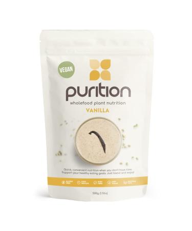 Purition Vegan Vanilla Dairy Free Natural Protein Powder for Keto Diet Shakes and Meal Replacements Shakes 1 Bag (12 Serving) Vanilla 500 g (Pack of 1)