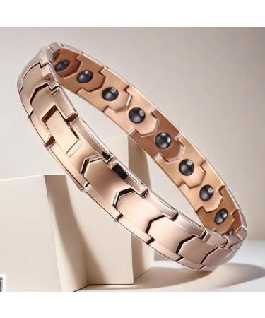 Biancat Prostapower Magnetic Copper Band Adjustable Length Simple and Fashionable Quantum Magnetic Bracelet (silver) - Buy Online on GoSupps.com