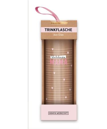 Shop Graphic Workshop Funny Saying Glass Drinking Bottle - 550ml World's Best Mom Pink | International Shipping Available - Buy Online on GoSupps.com