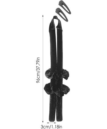 No Heat Curling Iron Sleeping Sponge Hair Curling Iron No Heat Wire Curling Ribbon Rod Big Wave Curling Rod Hair Curling Tool with Claw Clip Curling Ribbon Rod for Women with Long Hair Black - Buy Online on GoSupps.com