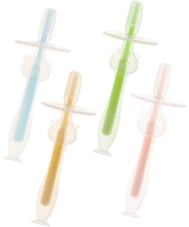 Beavorty 16 STK Baby Toothbrush - Suction Cup Silicone Toothbrushes with Soft Bristles for Infants - Travel-Friendly & Safe for Babies - Buy Online on GoSupps.com