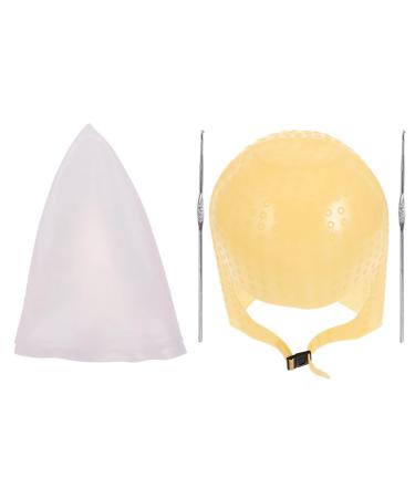 VICASKY Bonnet De Coloration Capillaire En Silicone 2 Pi ces Taille Avec Aiguille Pour M ches Femme Cheveux Longs Et Courts Utilisation Maison Et Salon De Coiffure