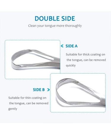 Bestnice 4 Pack Tongue Scraper Set - Medical Grade Stainless Steel Cleaner for Adults & Kids | Eliminate Bad Breath | Black Orange Green Blue - Buy Online on GoSupps.com